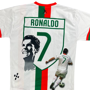 Vintage 2000s Portugal Cristiano Ronaldo all over print bootleg soccer jersey shirt (M)