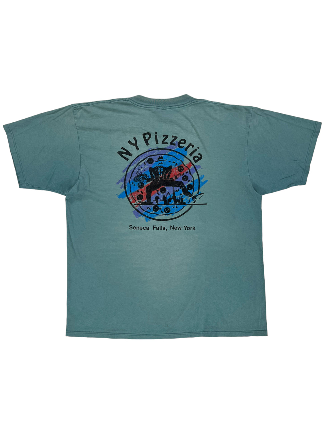 Vintage 90s NY pizzeria New York Pizza faded tee (XL)