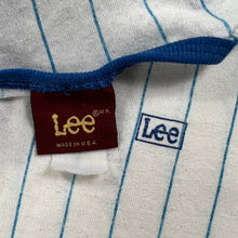Load image into Gallery viewer, Vintage 70s Lee pin striped 3/4 sleeve Henley tee shirt (S/M)