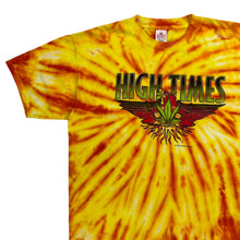 Load image into Gallery viewer, Vintage 1999 High Times Magazine tie dye marijuana leaf tee (XL)