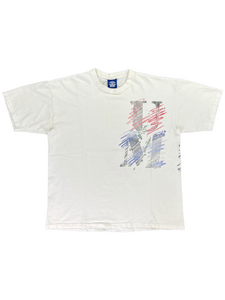 Vintage 90s umbro wrap around all over print tee (XL)
