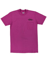 Load image into Gallery viewer, Vintage 80s Stedman Delmarva  Bail Bond Agency  “Freedom is just a phone call away” pink pocket tee (M)