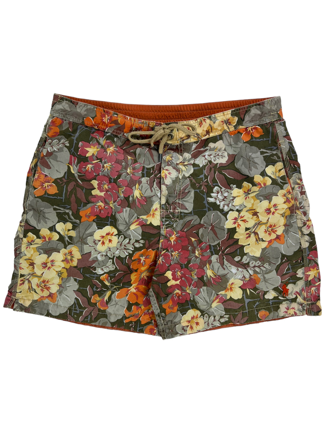 Vintage 2000s Polo Ralph Lauren floral all over print AOP swim trunks shorts (M/L)