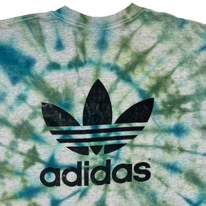 Vintage 90s Adidas trefoil logo tie dye tee (L)