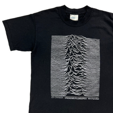 Load image into Gallery viewer, Vintage 90s Joy Division Unknown Pleasures merchandise YOUTH graphic band tee (YL/WS)