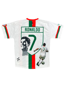 Vintage 2000s Portugal Cristiano Ronaldo all over print bootleg soccer jersey shirt (M)
