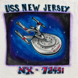 Vintage 90s USS New Jersey hand painted tee (XL)