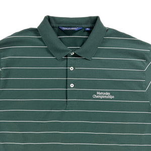 Vintage 90s Polo Ralph Lauren Golf Mercedes Championship striped polo shirt (XL)