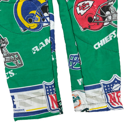 Vintage 1993 Upcycled NFL all over print football pants (L)