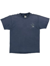 Load image into Gallery viewer, Vintage 90s Snow Shoe West Virginia in most states getting this high is a felony faded skiing tee (L)