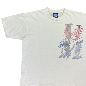 Vintage 90s umbro wrap around all over print tee (XL)