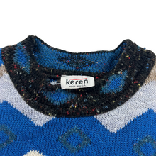Load image into Gallery viewer, Vintage 90s KEREN geometric women’s sweater (L)