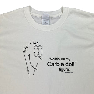 Vintage 2004 nuff’s head Workin’ on my Carbie doll figure. text tee