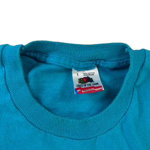 Vintage 90s me and ELVIS aqua single stitch tee (L)