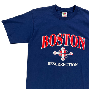 Vintage 2004 Boston Red Sox reverse the curse resurrection tour tee (M)