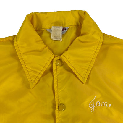 Vintage 70s Swingster Chain stitched “Jan” yellow snap up windbreaker jacket (L)