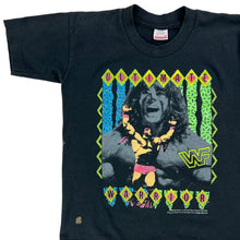 Load image into Gallery viewer, Vintage 1990 WWF Ultimate warrior YOUTH faded wrestling tee (YL)