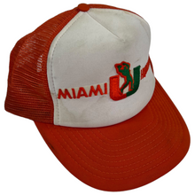 Load image into Gallery viewer, Vintage 90s University of Miami Hurricanes football mesh trucker SnapBack