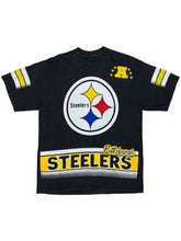 Load image into Gallery viewer, Vintage 90s Pittsburgh Steelers NFL all over print AOP tee (XL)
