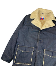 Load image into Gallery viewer, Vintage 80s Sherpa lined denim button jacket (M)