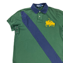 Load image into Gallery viewer, Vintage polo Ralph Lauren double horse stripe polo shirt (M)