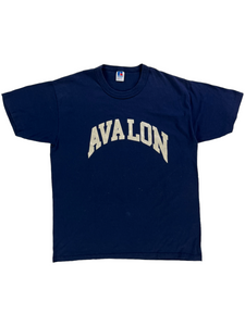 Vintage 80s Russell Athletic Avalon faded navy tee (L)