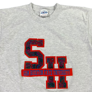 Vintage 90s Sam Houston State University paisley patch tee (M)