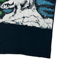 Load image into Gallery viewer, Vintage 80s Polar Bear Northern Lights Sitka, Alaska wrap around all over print tee (M)