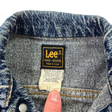 Load image into Gallery viewer, Vintage 80s Lee Rider denim faded women’s jean jacket (WS)