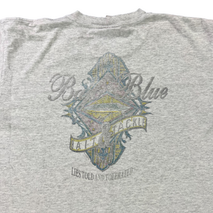 Vintage 90s Baja Blue bait & tackle faded worn tee (L)