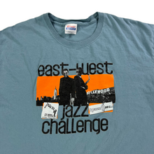 Load image into Gallery viewer, Vintage 2000s Hanes East West Jazz Challenge jazz88 88.3 FM kjazz 88.1 FM radio tee (XL)