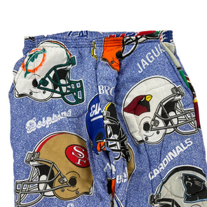 Vintage 1995 Upcycled NFL all over print football pants (L/XL)