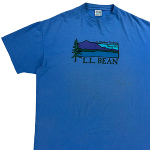 Vintage 90s L.L. Bean harbor side graphics logo faded tee (XXL)