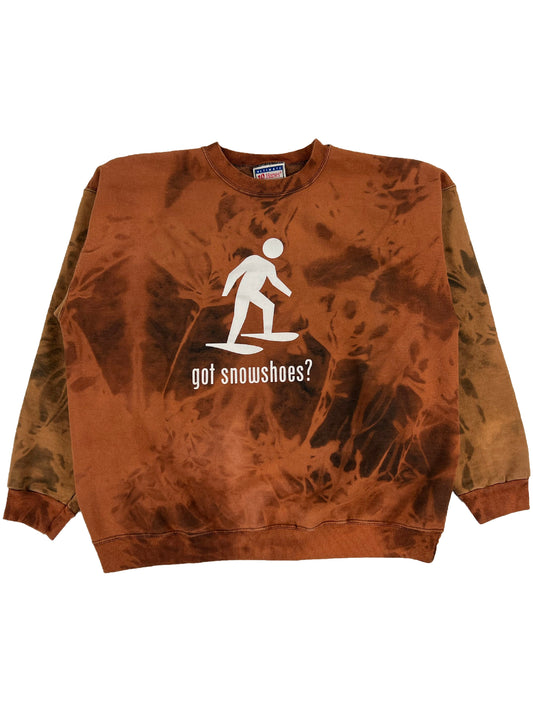 Vintage Got Snowehoes? Acid washed crewneck (XL)