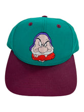 Load image into Gallery viewer, Vintage 90s Disney Grumpy block head YOUTH SnapBack hat