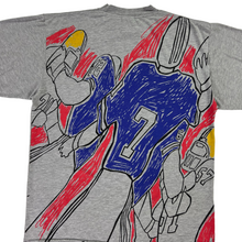 Load image into Gallery viewer, Vintage 90s Nike Football mini swoosh logo back all over print tee (M/L)