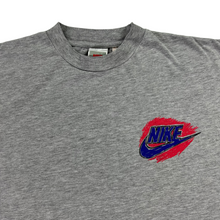Load image into Gallery viewer, Vintage 90s Nike Football mini swoosh logo back all over print tee (M/L)