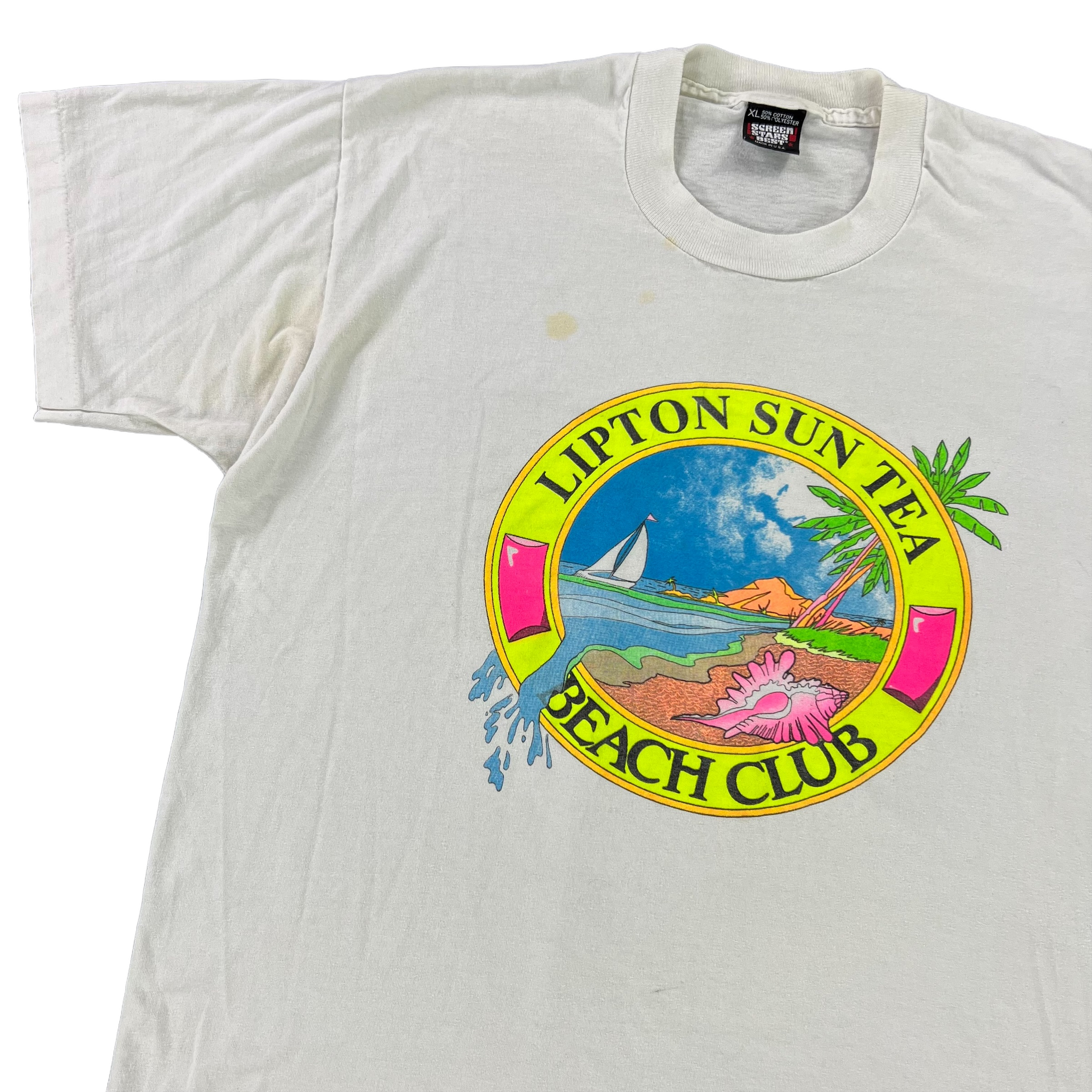 Vintage 90s Lipton sun tea beach club graphic tee (L/XL) – The