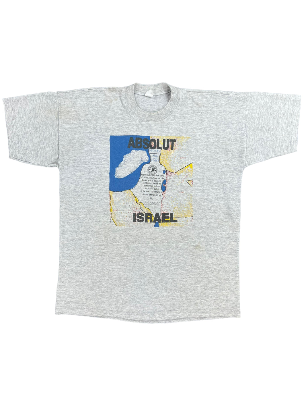 Vintage 90s Absolut Vodka Israel graphic tee (XL)