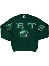 Load image into Gallery viewer, Vintage 90s Cliff Engle New York NY JETS old logo spell out crewneck (L)