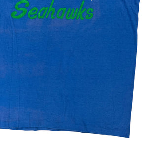 Vintage 80s Seattle Seahawks old logo faded NFL tee (M/L)