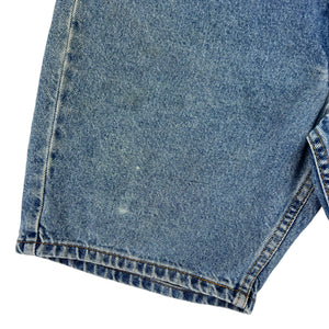 Vintage 90s Levi’s 505 orange tab denim jean shorts (32)