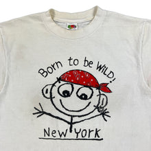 Load image into Gallery viewer, Vintage 2000s Born To Be Wild New York NYC stick man tee (M)