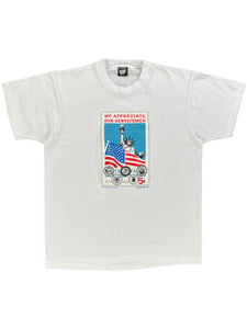 Vintage 1991 Screen Stars Best USPS Statue of Liberty postage stamp tee (XL)