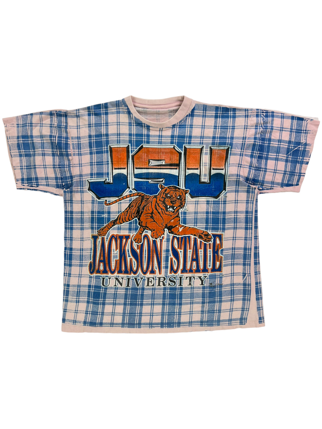 Vintage 90s Jackson State University JSU Tigers all over jumbo print tee (XL)