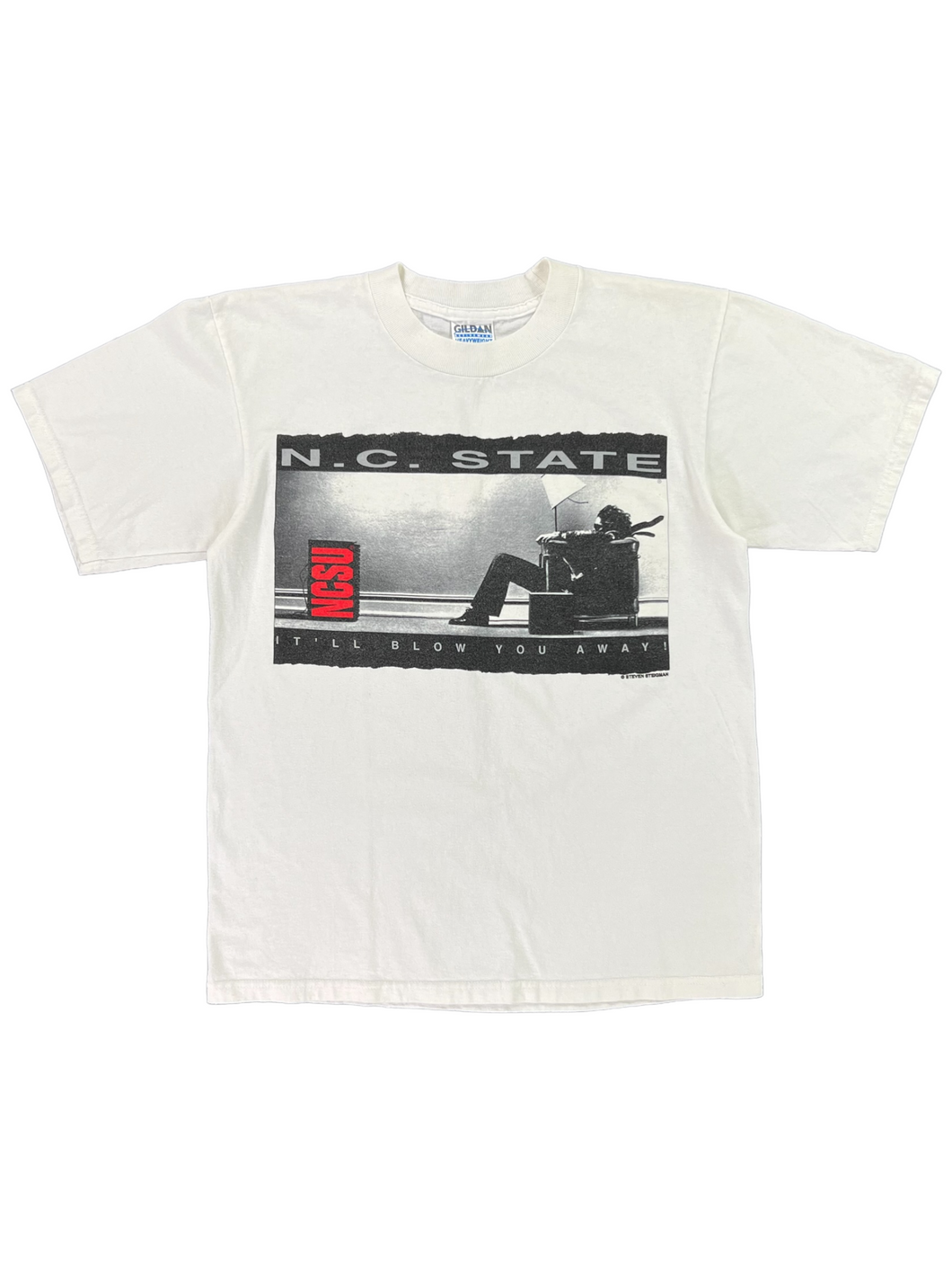 Vintage 90s Steven Steigman it’ll blow you away NC state university art parody tee (M)