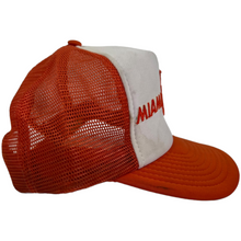 Load image into Gallery viewer, Vintage 90s University of Miami Hurricanes football mesh trucker SnapBack