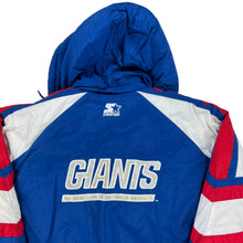 Load image into Gallery viewer, Vintage 90s Starter New York Giants hoodie puffer jacket (L/XL)