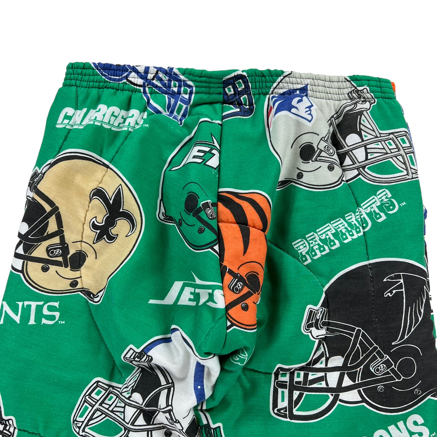 Vintage 1993 Upcycled NFL all over print football pants (L)