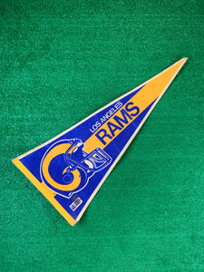 Vintage 90s Los Angeles Rams NFL pennant